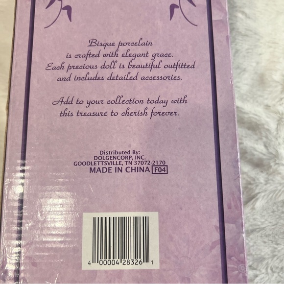 Collectible Porcelain Doll with Brown Curl Hair Pink Dress Straw Hat with Stand - Picture 12 of 13